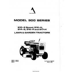 Allis Chalmers Model 900 Series 910-6 Speed Owner's Manual