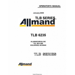 Allmand TLB 6235 Series Operator's Manual 2005