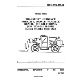 Army Model MHE-269 Rough Terrain Forklift TM 55-3930-660-14 Technical Manual 1991