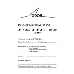 Astir CS Jeans Grob Flight Manual G 102 POH