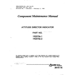 Bendix King Attitude Director Indicator Component Maintenance Manual 34-41-14