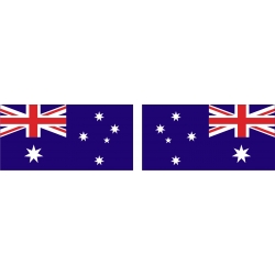 Australia's Flag Decal Vinyl/Sticker 4.5" wide! Left & Right!