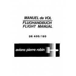 Avions Pierre Robin DR 400/180 Regent Flight Manual/POH 1972