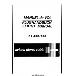 Avions Pierre Robin DR 400/180 Flight Manual /POH 1972