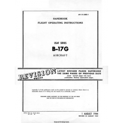 B-17G Aircraft AN 01-20EG-1 Handbook Flight Operating Instructions