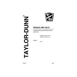 Taylor-Dunn Model B1-50 SN 136914 & UP Operators and Maintenance Manual