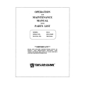 Taylor-Dunn Model B2-10 SN 83212-92495 Operation and Maintenance Manual with Parts List