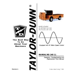 Taylor-Dunn Model B2-48-B2-54 Equipped with AC Motor Speed Control Operation, Troubleshooting and Replacement Parts Manual MB-248-11