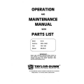 Taylor-Dunn Model B2-55 SN 54834-59050 Operation and Maintenance Manual with Parts List MB-255-00