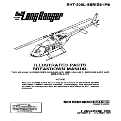 Bell Helicopter Model 206L Long Ranger Illustrated Parts Breakdown Manual BHT-206L-SERIES-IPB