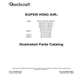 Beechcraft B200TCCT Super King Air Illustrated Parts Catalog 101-590010-159AC