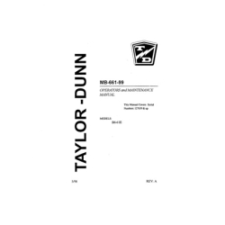Taylor-Dunn Model B6-61E SN 127659 & up Operators and Maintenance Manual MB-661-99