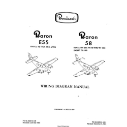 Beechcraft Baron E55, 58 Wiring Diagram Manual 96-590010-15D1
