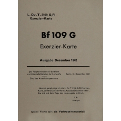 Messerschmitt BF 109 G Exerzier-Karte 