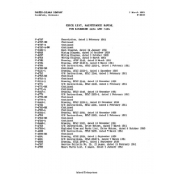 Barber Colman Checklist & Maintenance Manual for Lockheed 649A & 749A