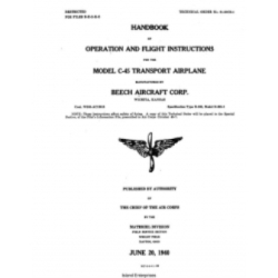 Beech Model C-45 Transport Airplane Handbook Operation and Flight Instructions 01-90CB-1