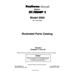 Beech Starship 1 Model 2000 NC-4 and After Illustrated Parts Catalog 1994 - 2002 122-590013-11B4
