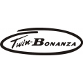 Twin Bonanza Aircraft Decal/Sticker 10.5''w x 3.55''h!