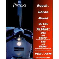 Beechcraft Baron 95-C55, 95-C55A, D55, E55, E55A Pilot's Operating Handbook 1983 - 1994 96-590010-29B3 