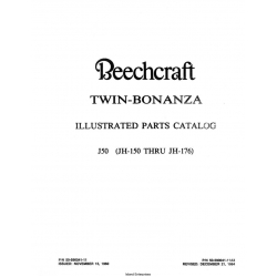 Beechcraft Twin Bonanza J50 (JH-150 THRU JH-176 Illustrated Parts Catalog Rev.1984 50-590041-11A3