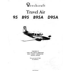 Beechcraft Travel Air 95, B95, B95A, D95A Parts Catalog 95-590018B