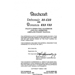 Beechcraft Debonair 35-C33 & Bonanza E33 F33 Pilot's Operating Handboook 1982-1990 33-590002-9B2