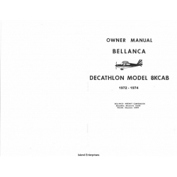 Bellanca Decathlon 8KCAB Owners Manual 1972 -1974