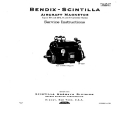 Bendix Scintilla Types SB and SF4,5 and 6 Cylinder Series Service Instruction Form L-139