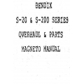 Bendix King S-20 and S-200 Series Overhaul and Parts Magneto Manual
