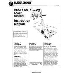 Black and Decker LE400 Heavy Duty Lawn Edger Instruction Manual