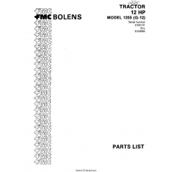 Bolens 1255 (G-12) Tractor 12HP Parts List