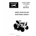 Bolens 18070-03 Center Mounted 54 inch Rotary Mower Owner Operation & Maintenance Manual