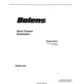 Bolens 18311 Snow Thrower Attachment Parts List 1985