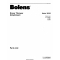 Bolens 18538 38 inch Snow Thrower Attachment Parts List 1980