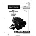 Bolens Husky Model 10 Tractor Hydrostatic Package & Transaxle Assembly Service & Maintenance Instructions