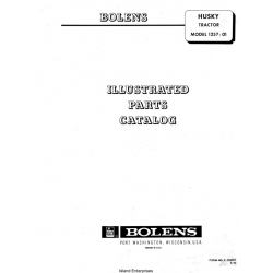 Bolens Husky 1257 Tractor Assembly Model 1257-01 Parts Catalog