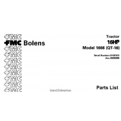 Bolens 1666 (QS-16) Tractor Parts List