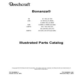 Beechcraft Bonanza 36, A36, G36, A36TC, B36TC Illustrated Parts Catalog 36-590001-1AB