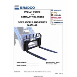 Bradco OM722 Pallets Forks for Compact Tractors Operator's and Parts Manual 2007