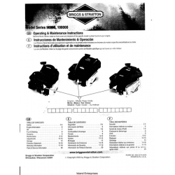 Briggs & Stratton Series 90000, 10000 Operating and Maintenance Instructions 2003