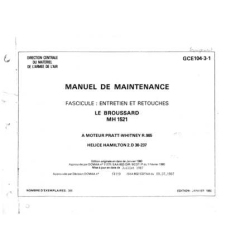 Pratt & Whitney LE Broussard MH 1521 Manuel De Maintenance GCE104-3-1