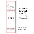 Cessna Model 172 Skyhawk Owner's Manual 1974 $13.95