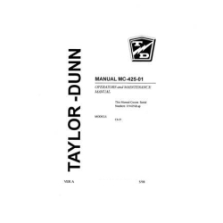 Taylor-Dunn Model C4-25 SN 119429 & up Operators and Maintenance Manual MC-425-01