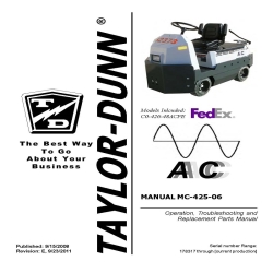 Taylor-Dunn C0-426-48ACFE Operation, Troubleshooting and Replacement Parts Manual MC-425-06