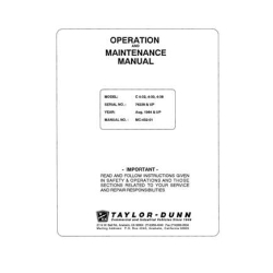 Taylor-Dunn Model C4-32-C4-33-C4-38 SN 76228 & UP Operation and Maintenance Manual MC-432-01