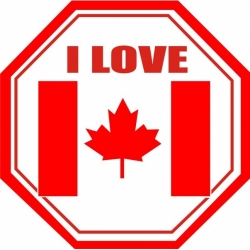 I Love Canada! Decal/Stickers!