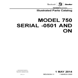 Cessna Model 750 serial -0501 AND ON Illustrated Parts Catalog 75PCC11