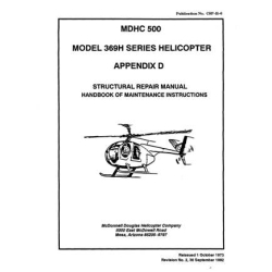 McDonnell Douglas Model 369H Series Helicopter Appendix D Structural Repair Manual Handbook of Maintenance Instructions CSP-H-6