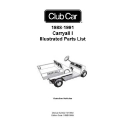 Club Car 1988-1991 Carryall I Illustrated Parts List 1014650