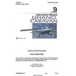 Cessna 208B G1000 Grand Caravan Pilot Operating Handbook 2008 